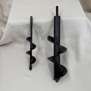 Auger Drill Bit Set for Planting Gardening‎ 8 & 12 in Black Hex Drive Tool
